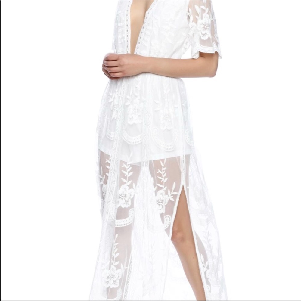 Honey Punch lace maxi/romper